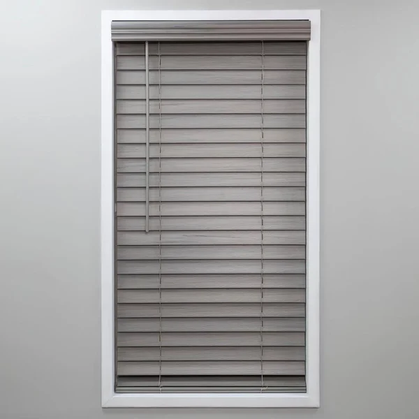Perfect Lift Window Treatment Cut-to-Width Driftwood Gray Cordless Room Darkening 2 in. PVC Faux Wood Blind 65 in. W x 72 in. L