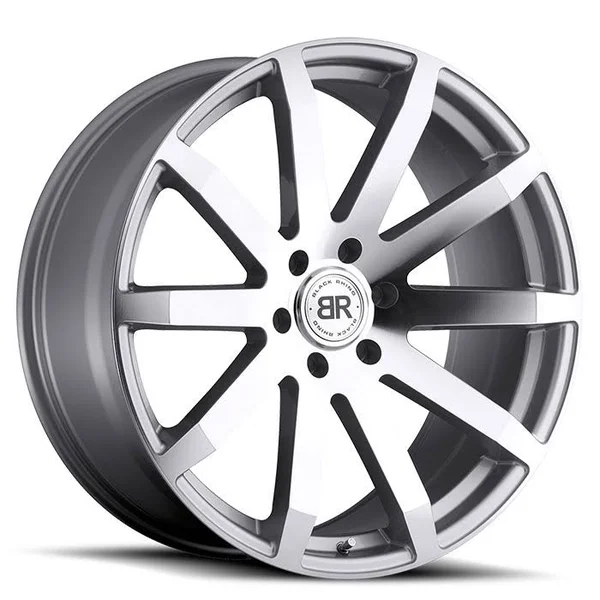 Black Rhino Traverse 20x9 5x5.5x22 +20mm Silver/Mirror Wheel Rim