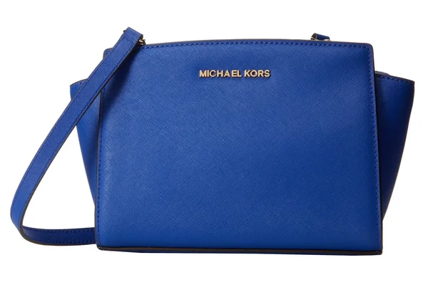 Michael Michael Kors Selma Medium Saffiano Messenger Electric Blue