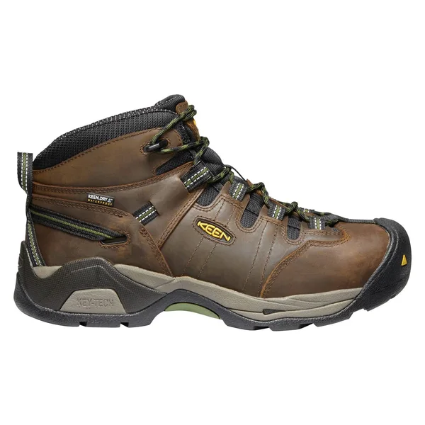 Keen Men's Detroit XT Mid Steel Toe Waterproof Work Boots - Brown - 10.5
