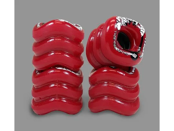 Shark Wheel California Roll 60mm 78A Small Skateboard Wheels - Red