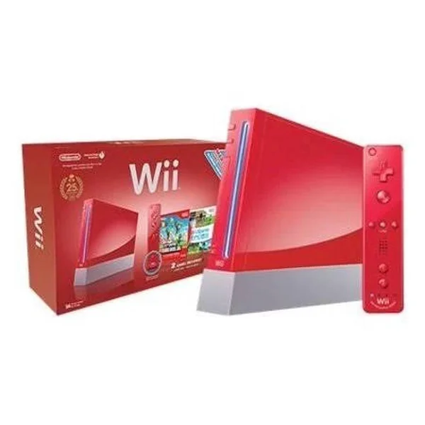 Nintendo Red Wii Mario and Sports Bundle