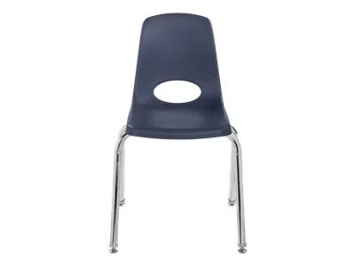 Factory Direct 16in Stack Chair Swivel Glide - 6-Pack - Navy