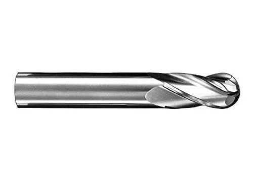 SGS 30186 1B 4 Flute Ball End General Purpose End Mill, Uncoated with Flat, 5/8x22 Cutting Diameter, 1-1/4x22 Cutting Length, 5