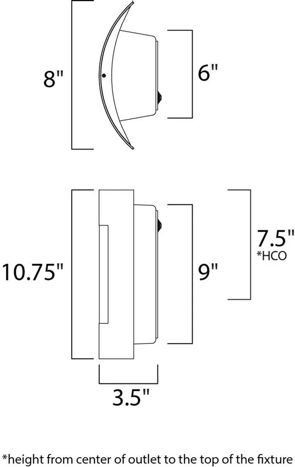 Maxim View Bronze 1 Light LED Outdoor Wall Mount 64332WTBZ