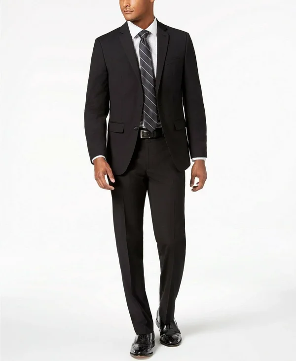 Van Heusen Flex Men's Slim-Fit Suit Jacket 38r Black New