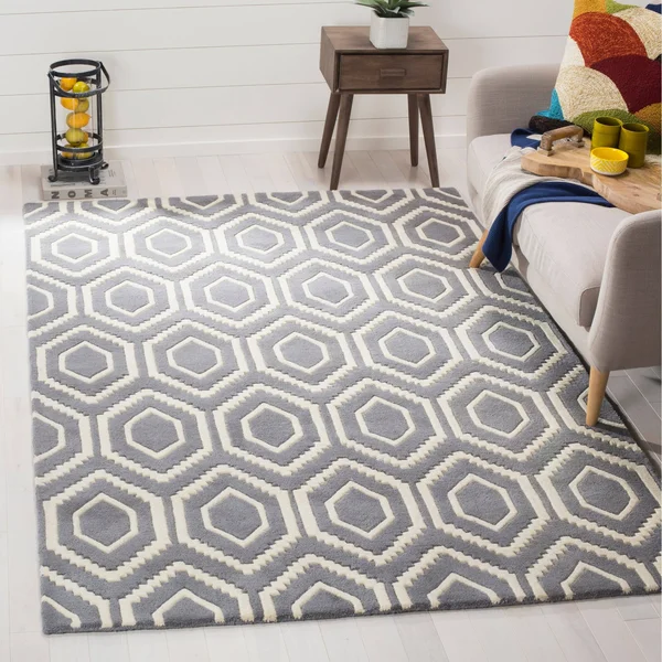 Safavieh Chatham Dark Grey & Ivory 8& x 10& Rug