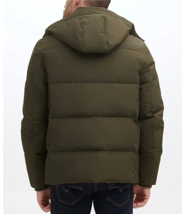 Cole Haan Hooded Down Zip Front Puffer Jacket - XL