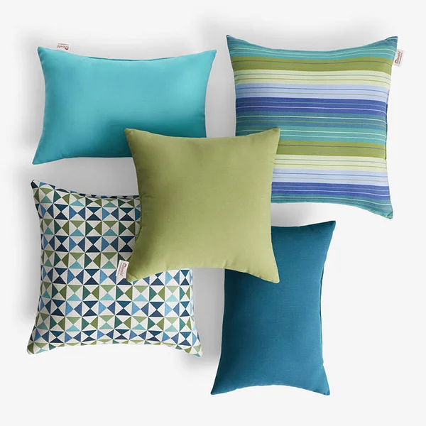 Sunbrella Outdoor Toss Pillows - Blue, One Size, The Company Store