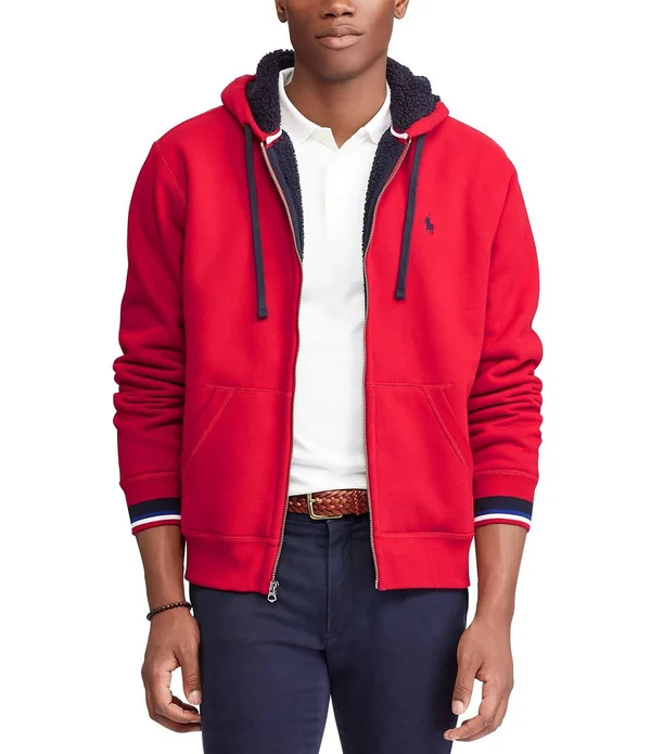 Polo Ralph Lauren Men's Fleece Hoodie Ralph Red