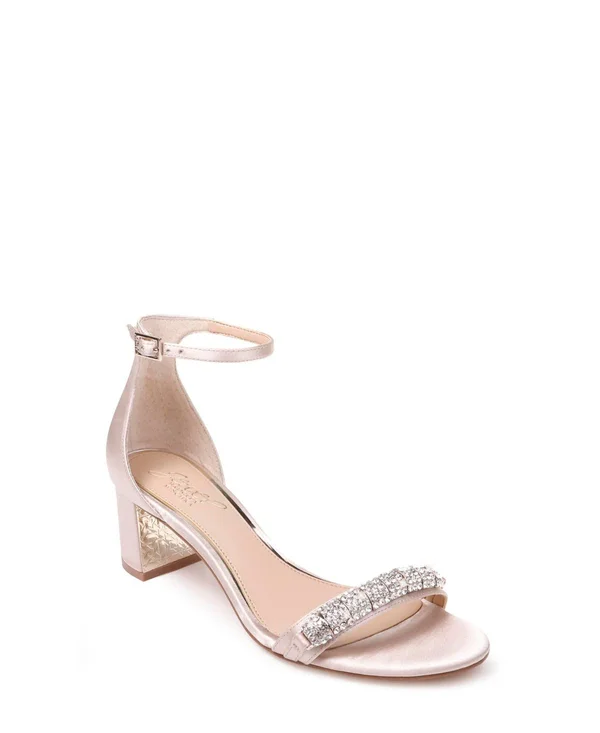 Jewel Badgley Mischka Ramsey Ornamented Sandals - Champagne