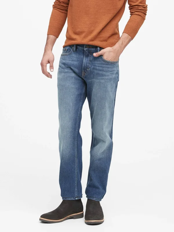 Banana Republic Men's Straight Legacy Jean Medium Wash Size 29W 32L