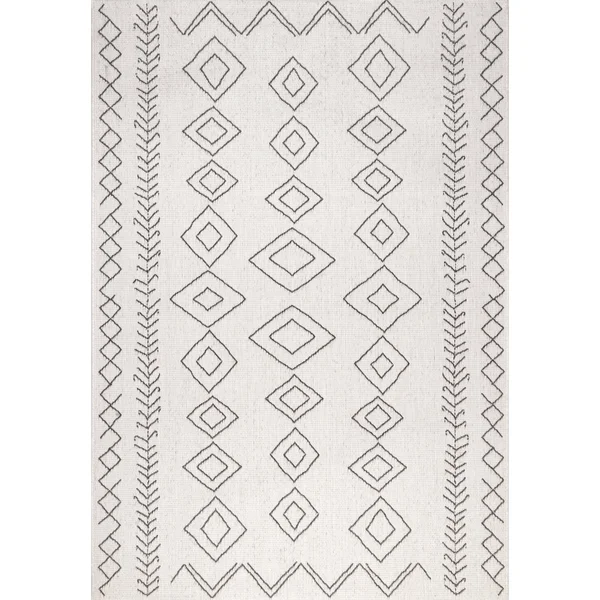 nuLOOM Serna Moroccan Diamonds Blue 11 ft. x 15 ft. Indoor/Outdoor Area Rug