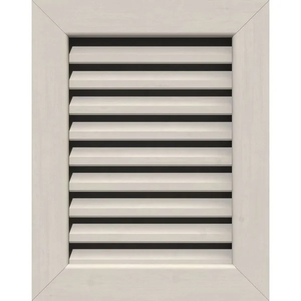 Ekena Millwork GVWVE26X1401SFPPI 26x22W x 14x22H Vertical Gable Vent (31x22W x 19x22H Frame Size): Primed, Functional, Smooth Pi