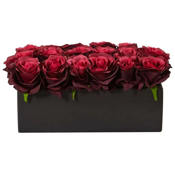 Nearly Natural Dozen Silk Roses