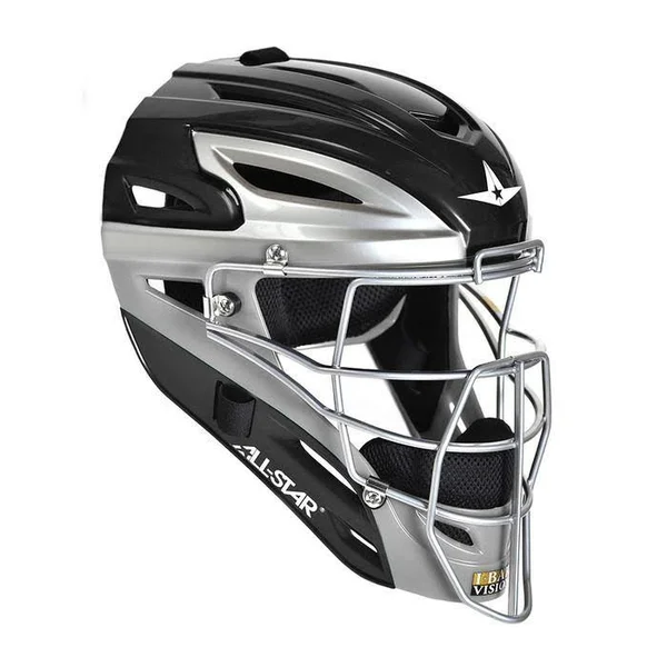 All-Star MVP2500TT Two Tone Adult Catcher&s Helmet - Silver/Black
