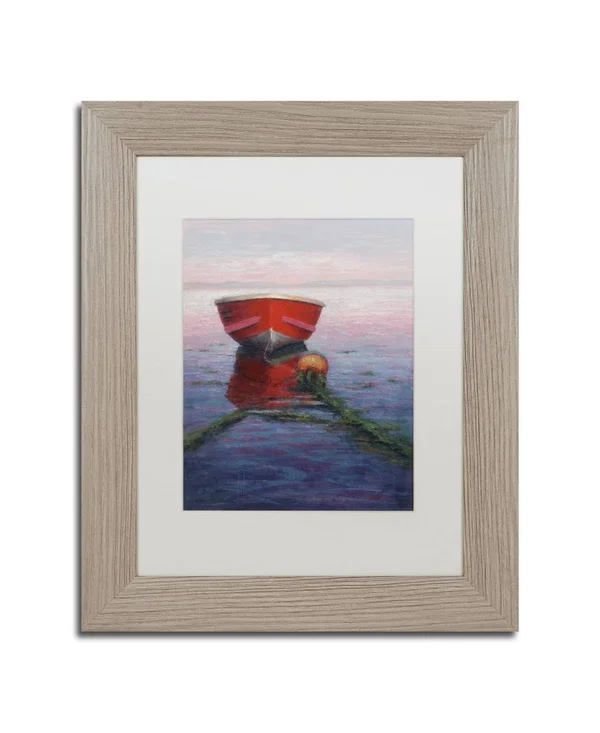 Trademark Art Tranquility by Daniel Moises Framed Painting Print Size: 14x22 H x 11x22 W x 0.5x22 D