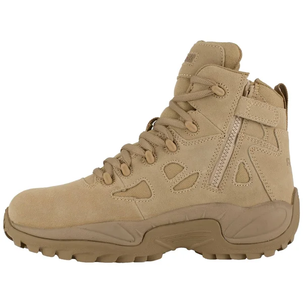 Reebok Men's Rapid Response RB Stealth 6-Inch Composite Toe Side Zip Boots - Desert Tan