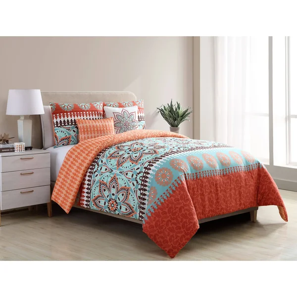 VCNY Home Ezra Reversible 5-Piece Comforter Set Full - Queen