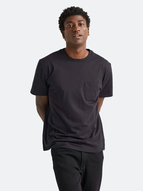 Richer Poorer Men's Pima Pocket T-Shirt, Size XXL, Black