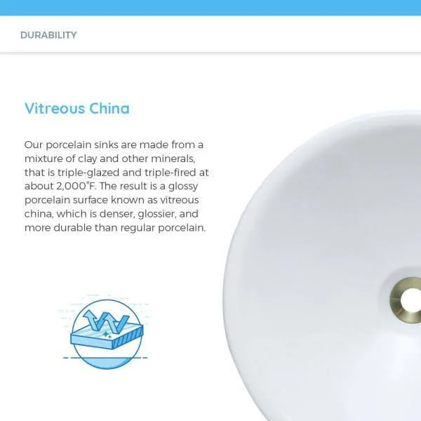 Mr Direct O1815-Bisque Overmount Porcelain Bathroom Sink Ensemble - Antique Bronze Pop-Up Drain