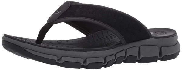Skechers Men's Relaxed Fit Ridgewell Sandgo Flip Flop - Black