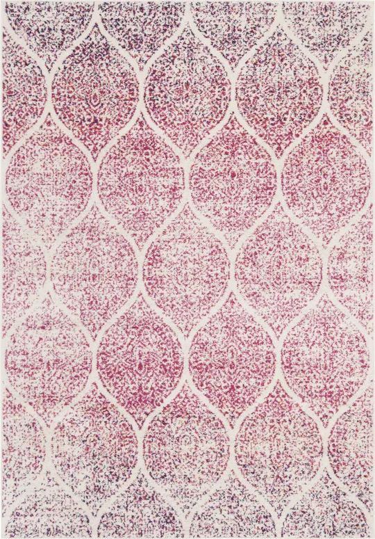 Safavieh Area Rug, Madison, Cream, Fuchsia, 8& x 10&