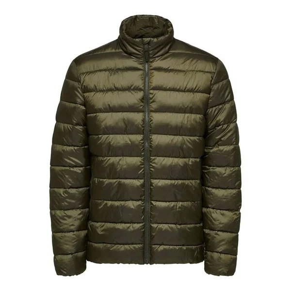 Selected Homme Recycled Polyester Sustainable Puffer Jacket, Green (S)