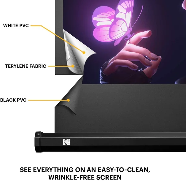 Kodak RODPJSTS100.16 Tripod Projector Screen, 100x22