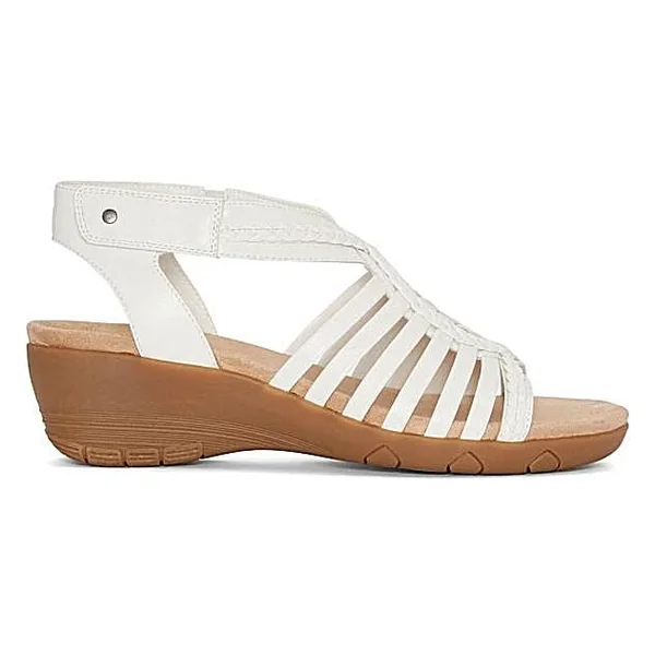 Yuu Heidi Womens Strap Sandals - 10 Medium, White