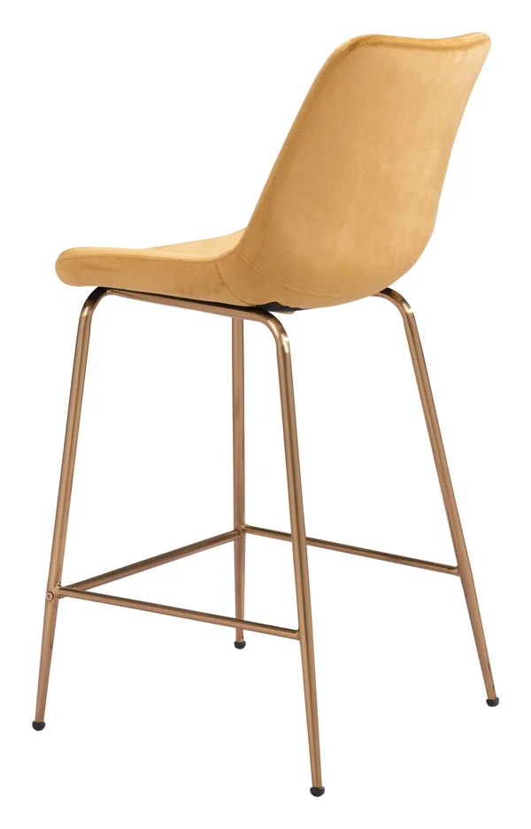 Zuo Modern Tony Counter Chair Yellow & Gold