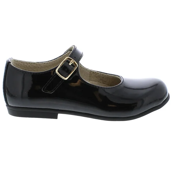 Footmates Laura (Toddler/Little Kid) Girls Shoes Black Patent : 5 Toddler M/W
