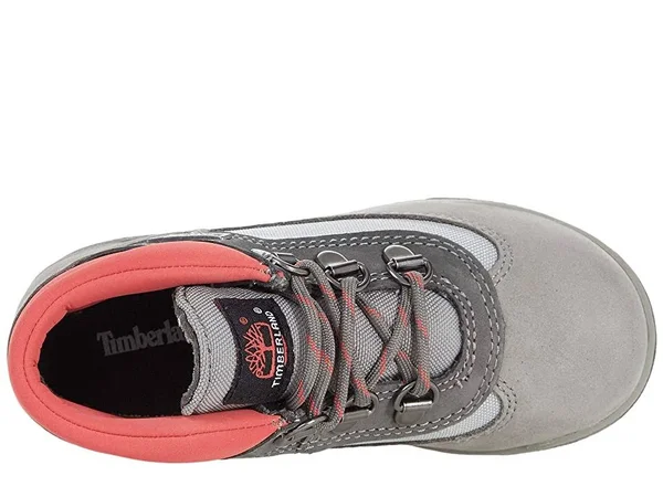 Timberland Field Mid Grey/Red Toddler Boys& Boot Shoes, Size: 4, Leather/Plastic/Steel