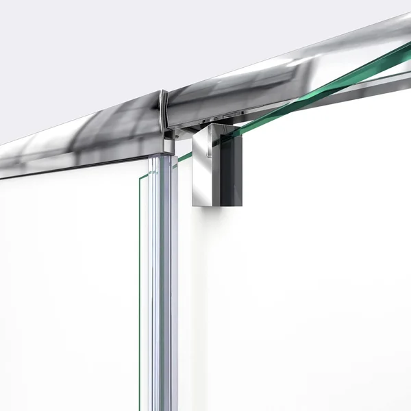 DreamLine DL-6221C-01 Flex 36x22D x 48x22W x 74 3/4x22H Semi-Frameless Pivot Shower Door in Chrome with Center Drain White Base