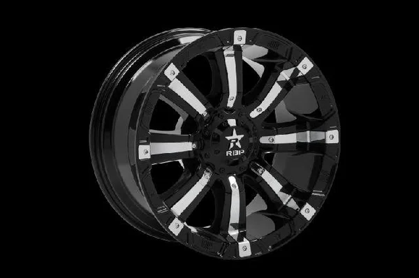 RBP 20x10 Black w/Chrome Inserts 94R-2010-86-25BP