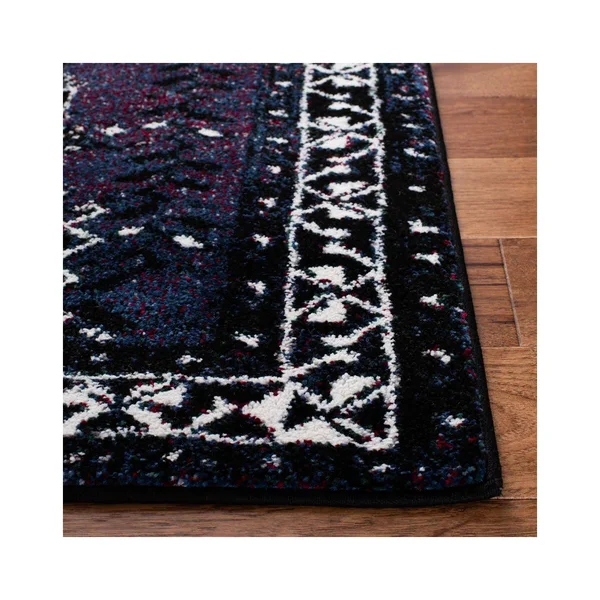 Vintage Hamadan VTH293V Purple - Black - 2-3 x 8