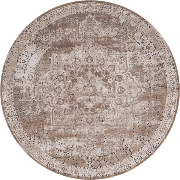 Unique Loom Chateau Roosevelt Rug - 8& 0 x 8& 0, Round