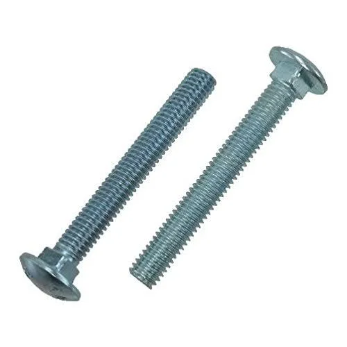 5/8 inch-11 x 4 inch Zinc Plated Square Neck Grade 2 Carriage Bolts (Box of 25)