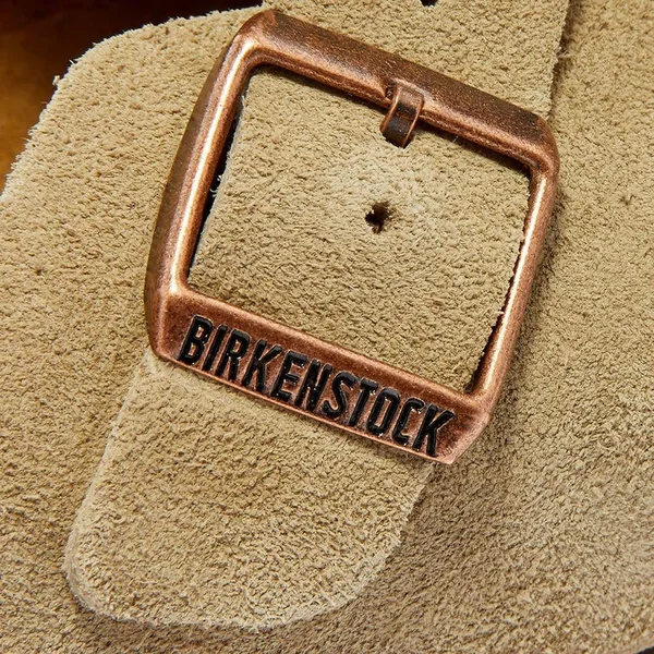 BIRKENSTOCK Boston Suede Leather Taupe Clogs