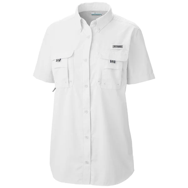 Columbia 139655 Women's PFG Bahama Short Sleeve Shirt - White 2x