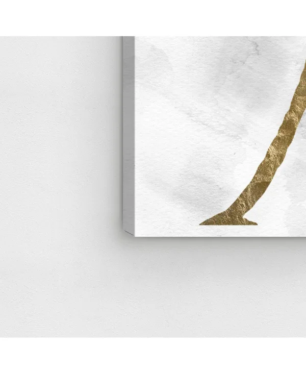 Oliver Gal 'Palm Tree Gold' Floral and Botanical Wall Art Canvas Print - Gold, Gray - 30 x 45
