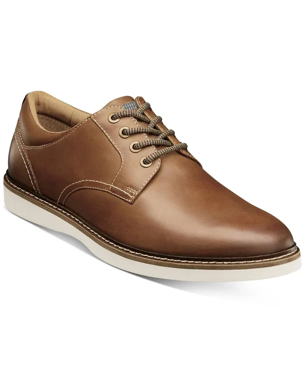 Nunn Bush Men's Ridgetop Plain Toe Oxford - Size: 10, Tan Multi Leather