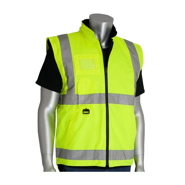 PIP 343-1756 ANSI Type R Class 3 7-in-1 All Conditions Coat with Inner Jacket and Vest Combination Hi-Vis Yellow