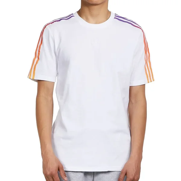 Adidas Originals Sport 3 Stripe T Shirt White