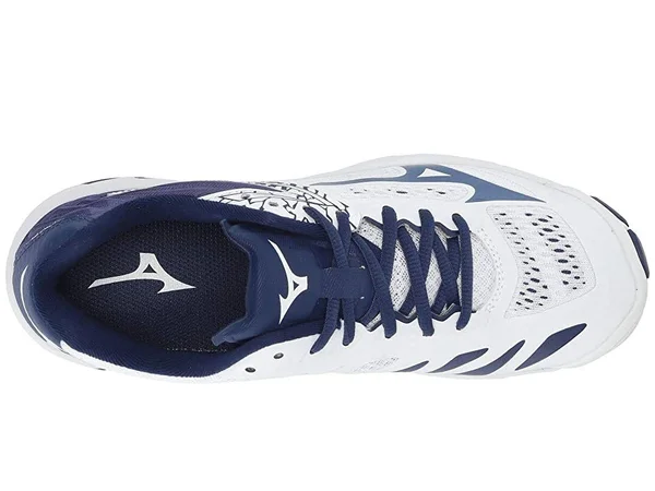 Mizuno - Wave Lightning Z5 Women's Volleyball Shoe - White-Navy, Size 7