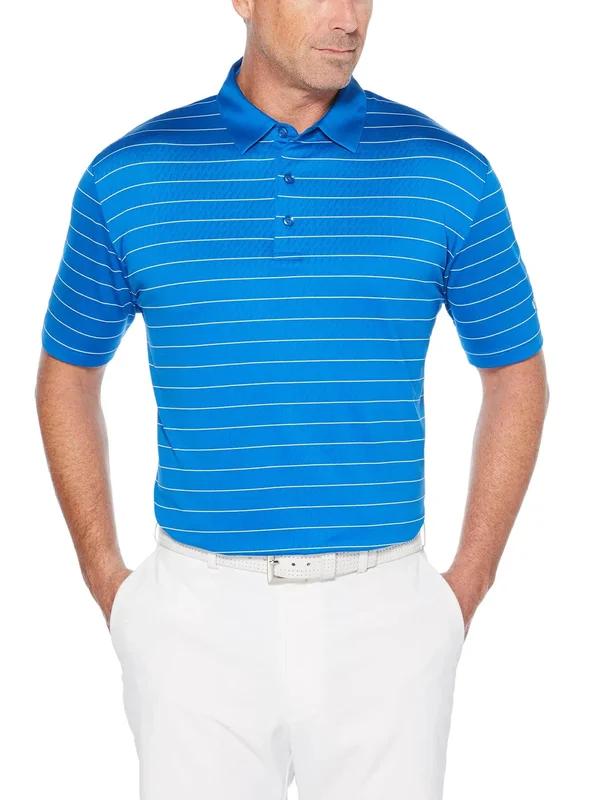 Callaway Men's Ventilated Stripe Golf Polo - XXXL, Blue