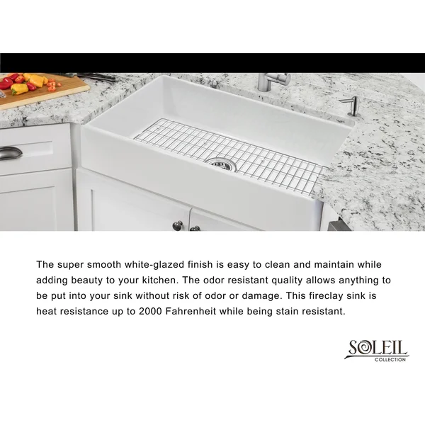 Soleil SSFC30FLT 30x22 x 18x22 Farmhouse Kitchen Sink