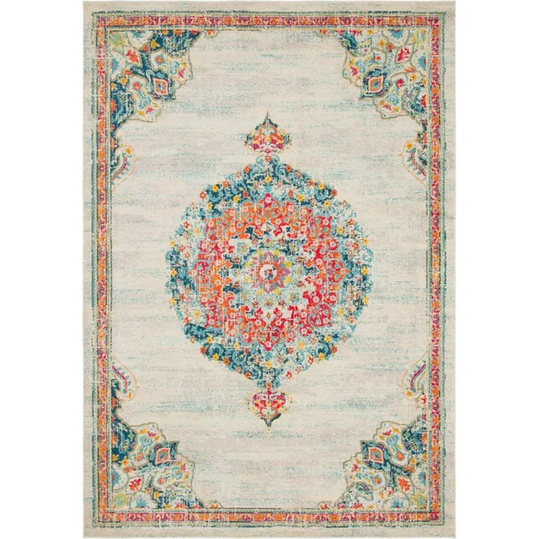 Unique Loom Penrose Alexis Ivory 10 ft. x 14 ft. Area Rug
