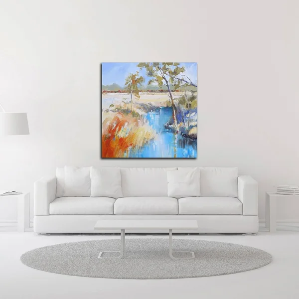 Tangletown Fine Art 30x22 x 30x22 Summer Creek by Craig Trewin Penny Print on Canvas