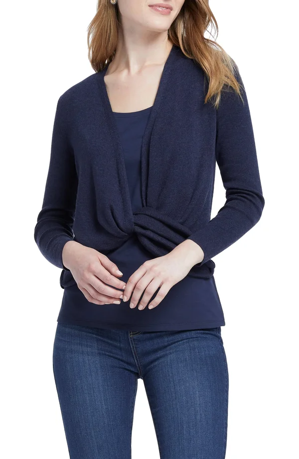 Nic+Zoe Lightweight Four-Way Cardigan - Small, Dark Indigo
